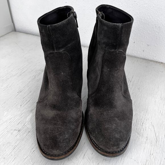 Paul Green Riley grey suede heeled ankle boot water resistant size 7.5 - Picture 4 of 12